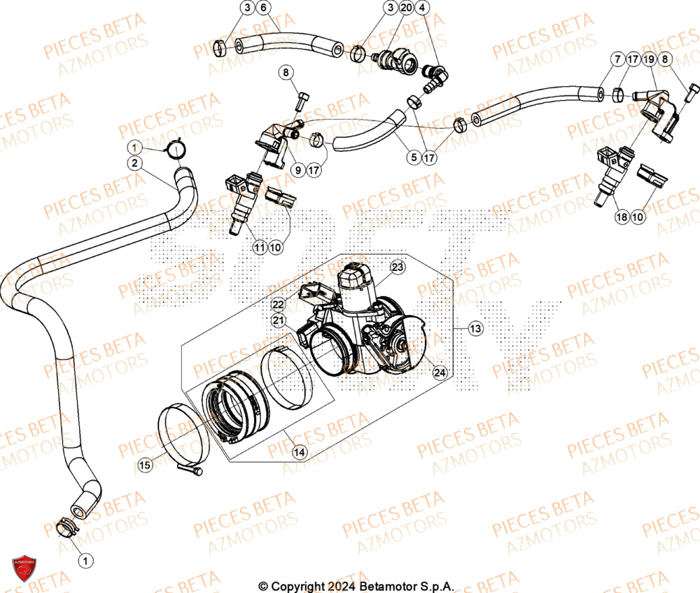 Injection BETA Pieces BETA ENDURO RR 350 4T RACE/EURO 5+ - (2025)
