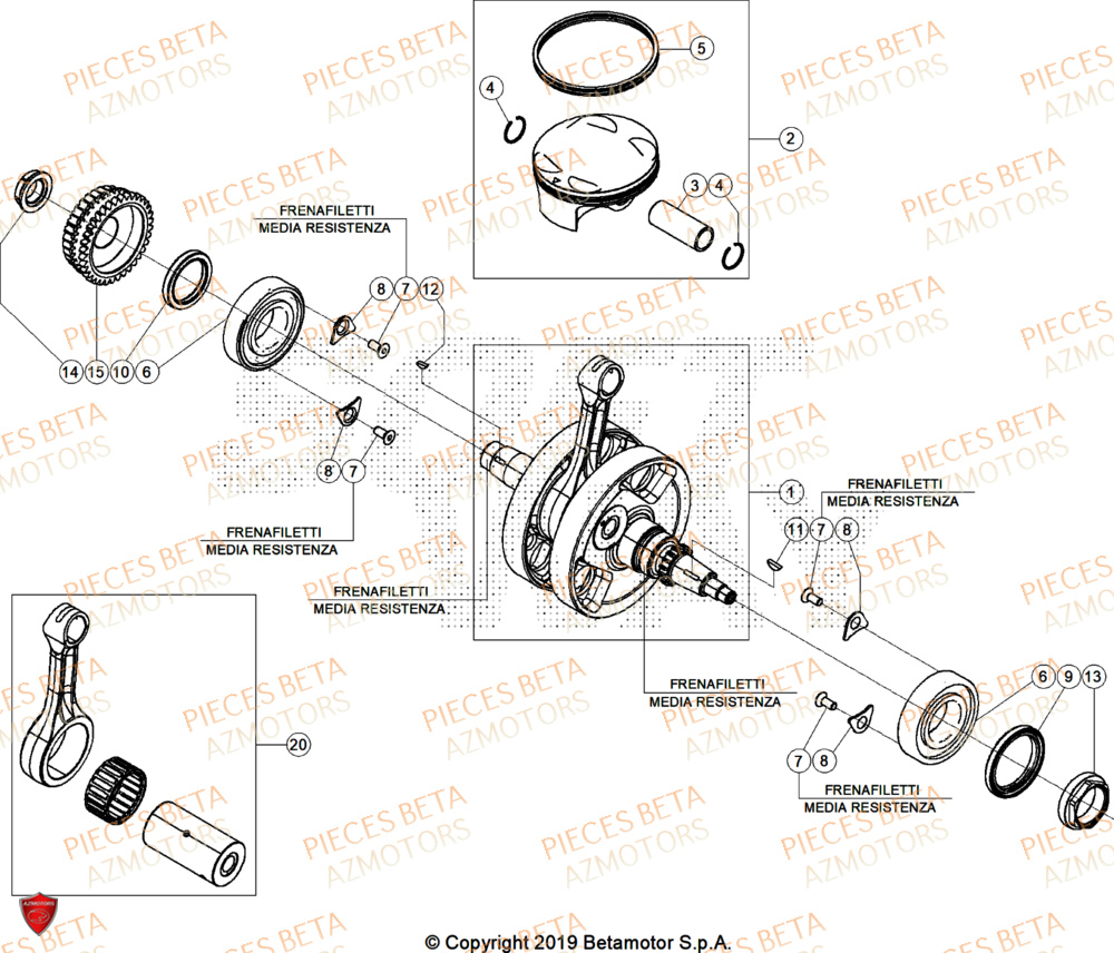 Vilebrequin BETA Pieces BETA ENDURO RR 350 4T RACE/EURO 5+ - (2025)
