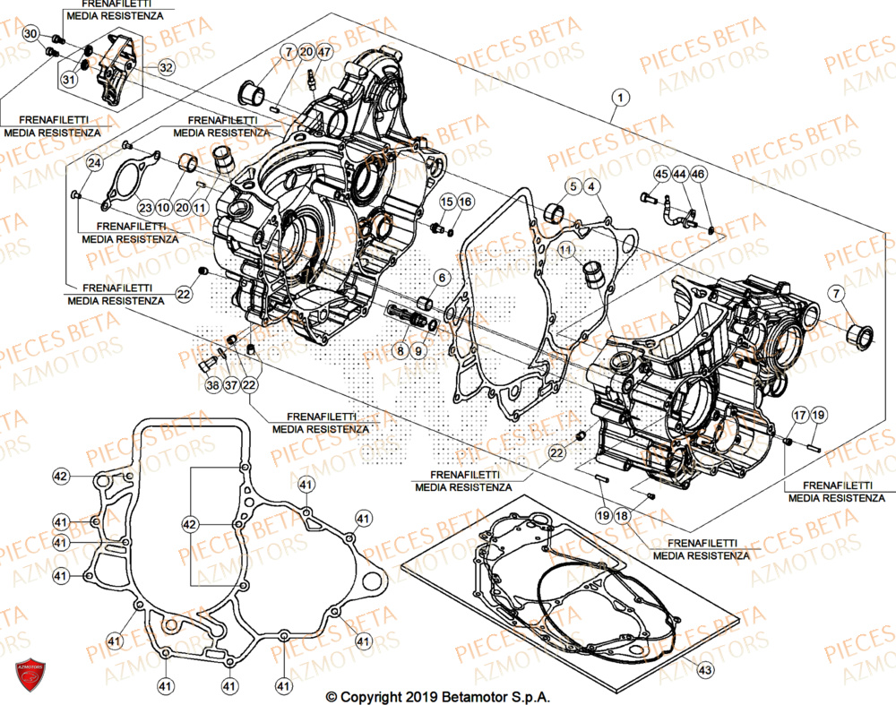 Carter BETA Pieces BETA ENDURO RR 350 4T X-PRO/EURO5+ - (2025)