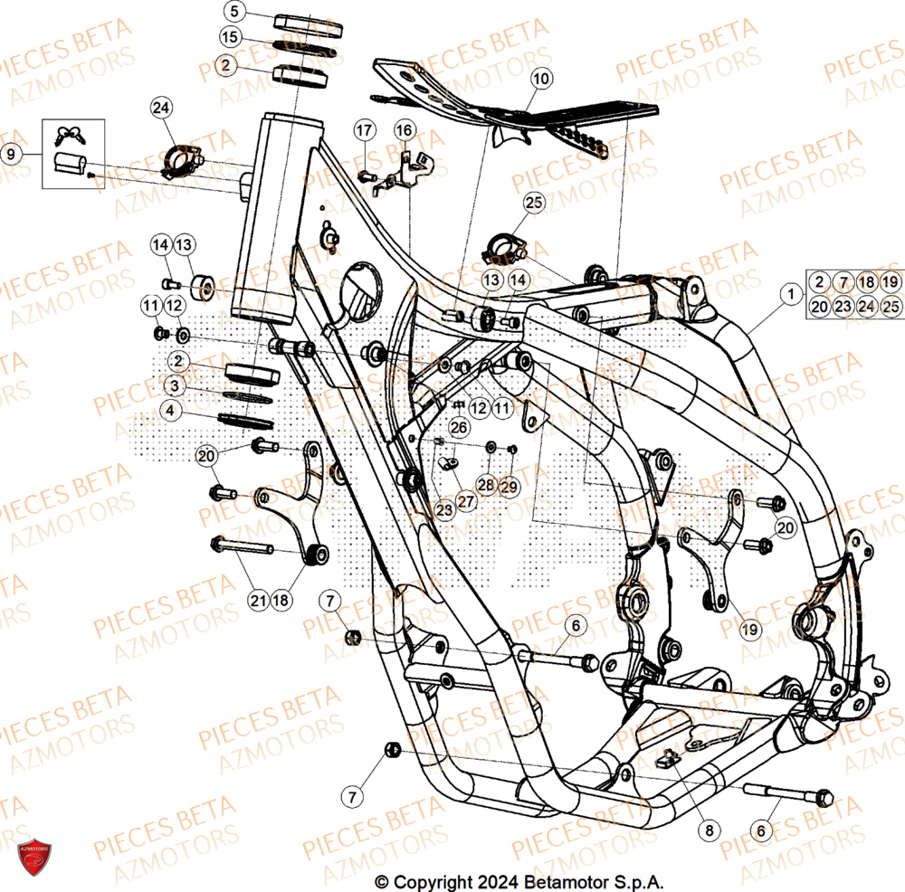 Chassis BETA Pieces BETA ENDURO RR 350 4T X-PRO/EURO5+ - (2025)