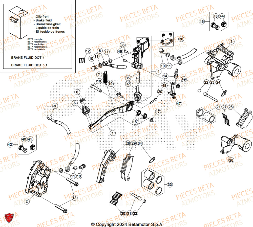 Freins BETA Pieces BETA ENDURO RR 350 4T X-PRO/EURO5+ - (2025)