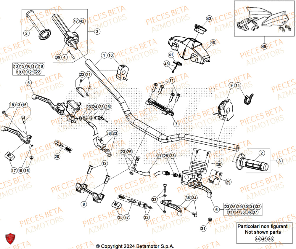 Guidon BETA Pieces BETA ENDURO RR 390 4T RACE/EURO 5+ - (2025)
