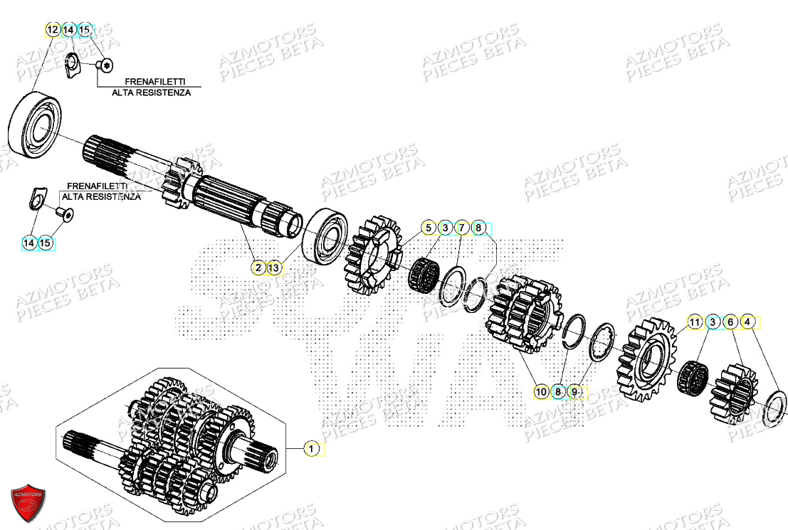 Boite A Vitesses BETA Pièces Beta RR 125 2T - 2024