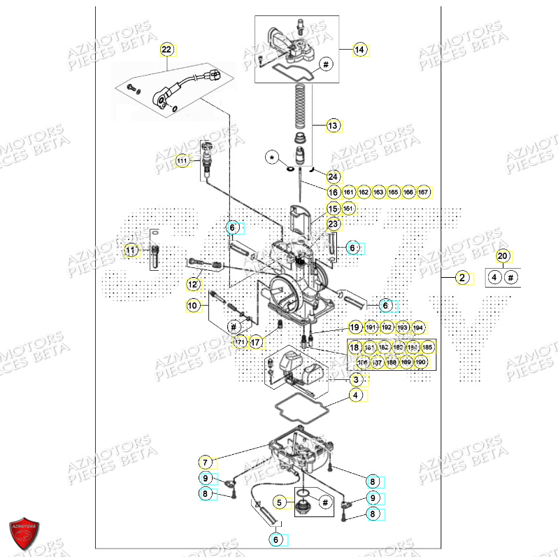 CARBURATEUR BETA ENDURO RR 125 2T 24