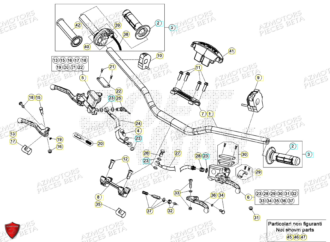 Commandes Guidon BETA Pièces Beta RR 125 2T - 2024