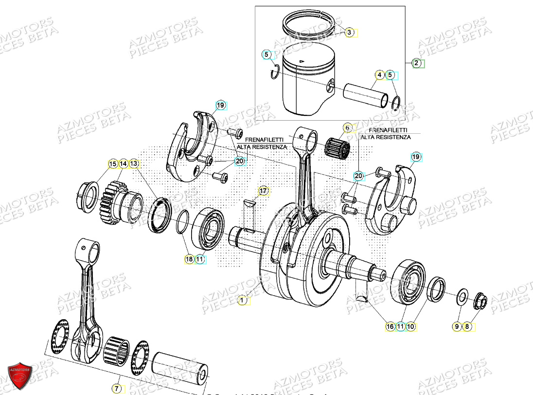 VILEBREQUIN PISTON CONTRE ARBRE BETA ENDURO RR 125 2T 24