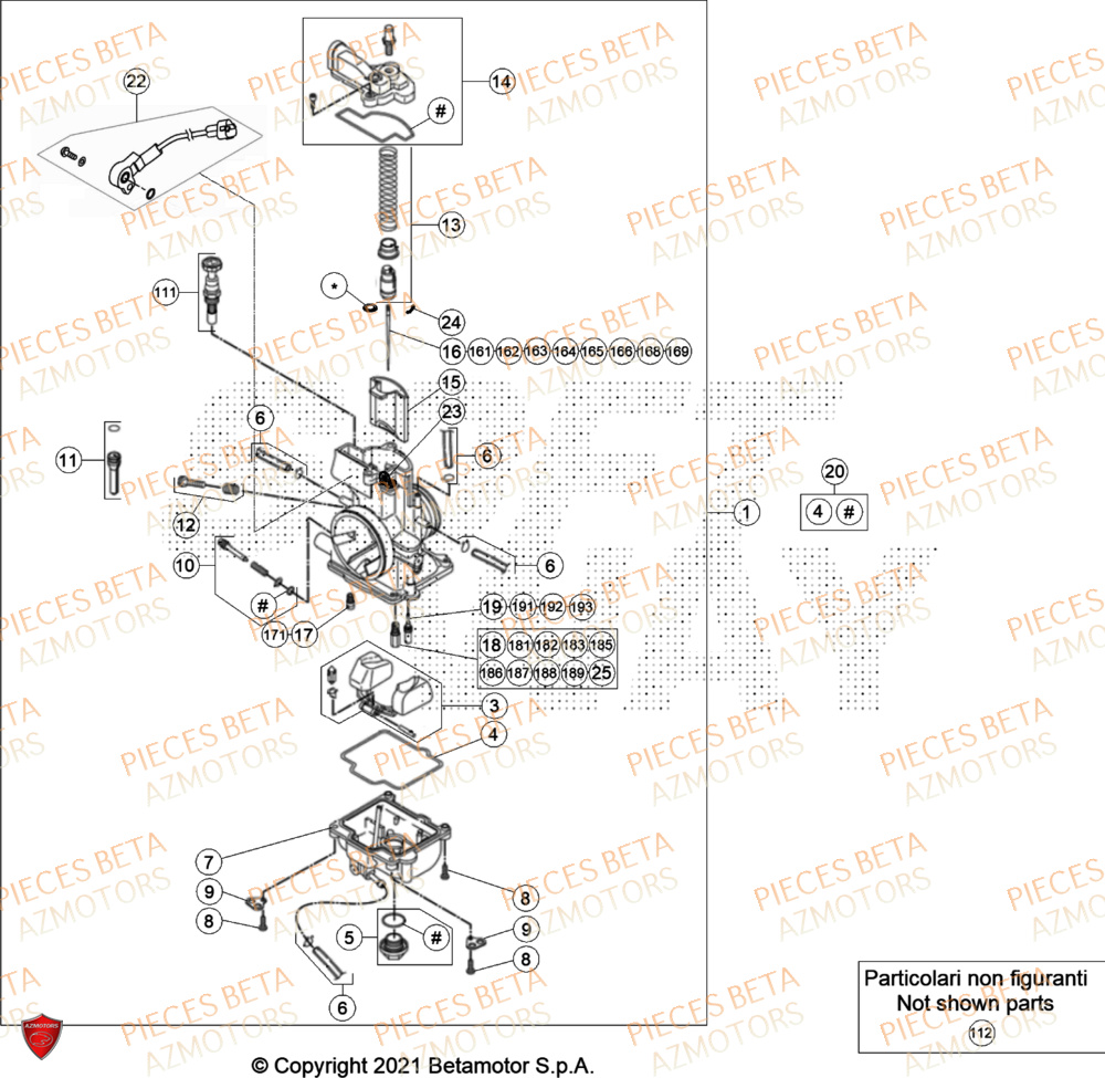 Carburateur BETA Pieces BETA ENDURO RR 300 2T - (2024)