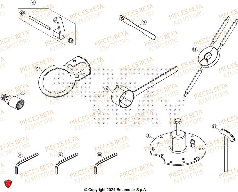 Outillage Special BETA Pieces BETA ENDURO RR 300 2T - (2024)