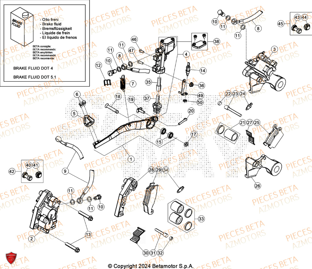 Freins BETA Pieces BETA ENDURO RR 300 2T RACING - (2024)