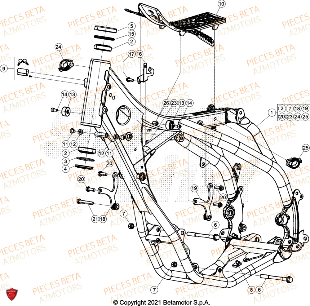 Chassis BETA Pieces BETA ENDURO RR 350 4T - (2024)
