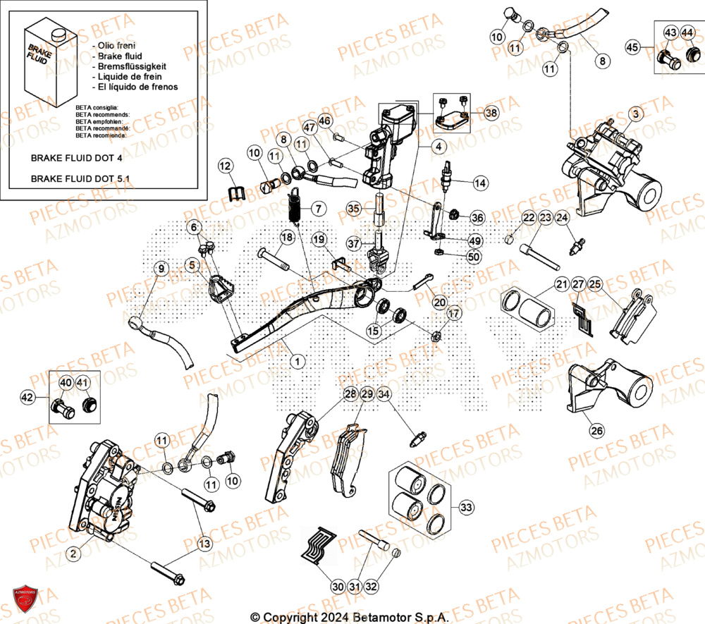 Freins BETA Pieces BETA ENDURO RR 350 4T RACING - (2024)
