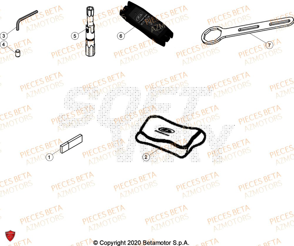 Trousse A Outils BETA Pieces BETA ENDURO RR 430 4T - (2024)
