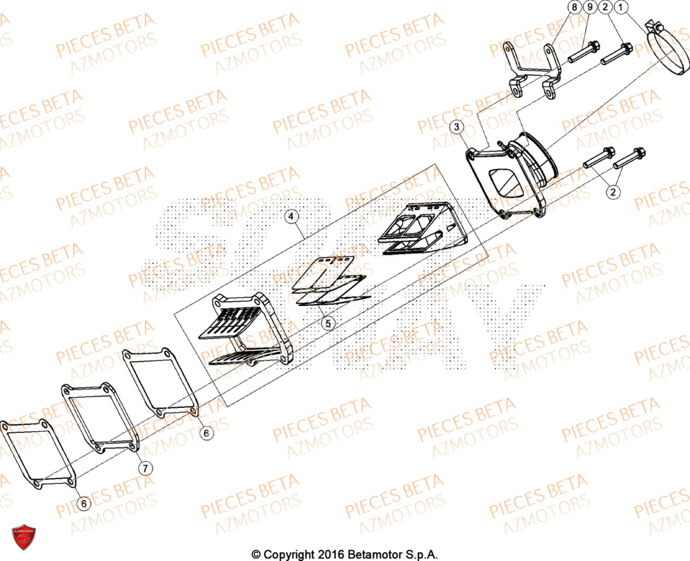 Boite A Clapet BETA Pieces BETA ENDURO XTRAINER 300 2T - (2024)