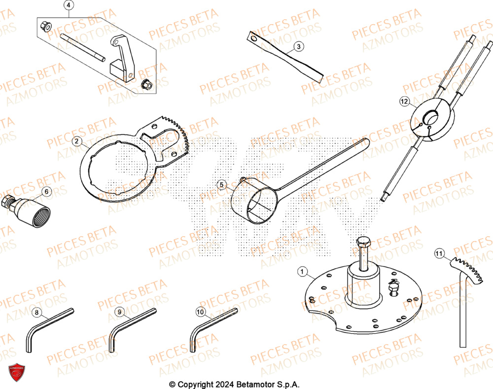 Outillage Special BETA Pieces BETA ENDURO XTRAINER 300 2T - (2024)