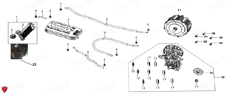 Moteur Et Transmission VOGE Pièces Voge ER 10 6KW