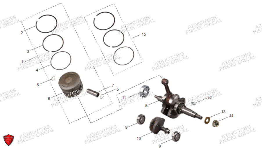 Piston Vilebrequin ORCAL 