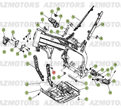 Accessoires Chassis BETA Pièces BETA EVO-125cc 2T - [2012]