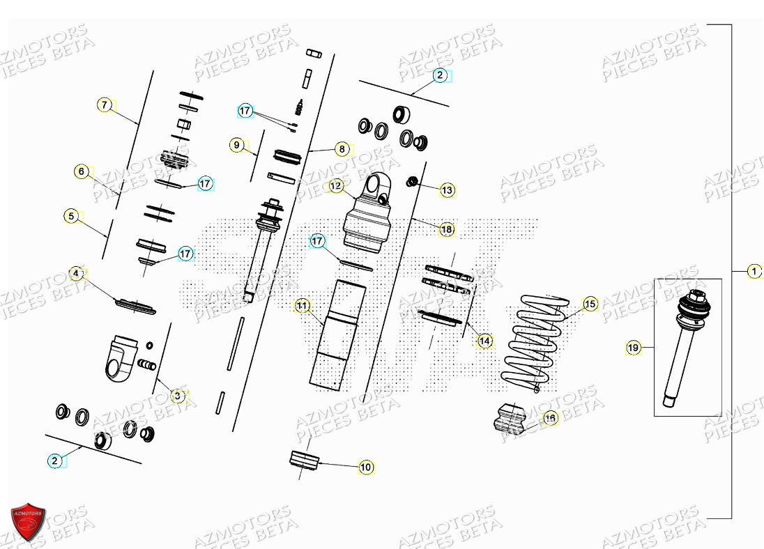 AMORTISSEUR EVO BETA EVO 125 2T 2024