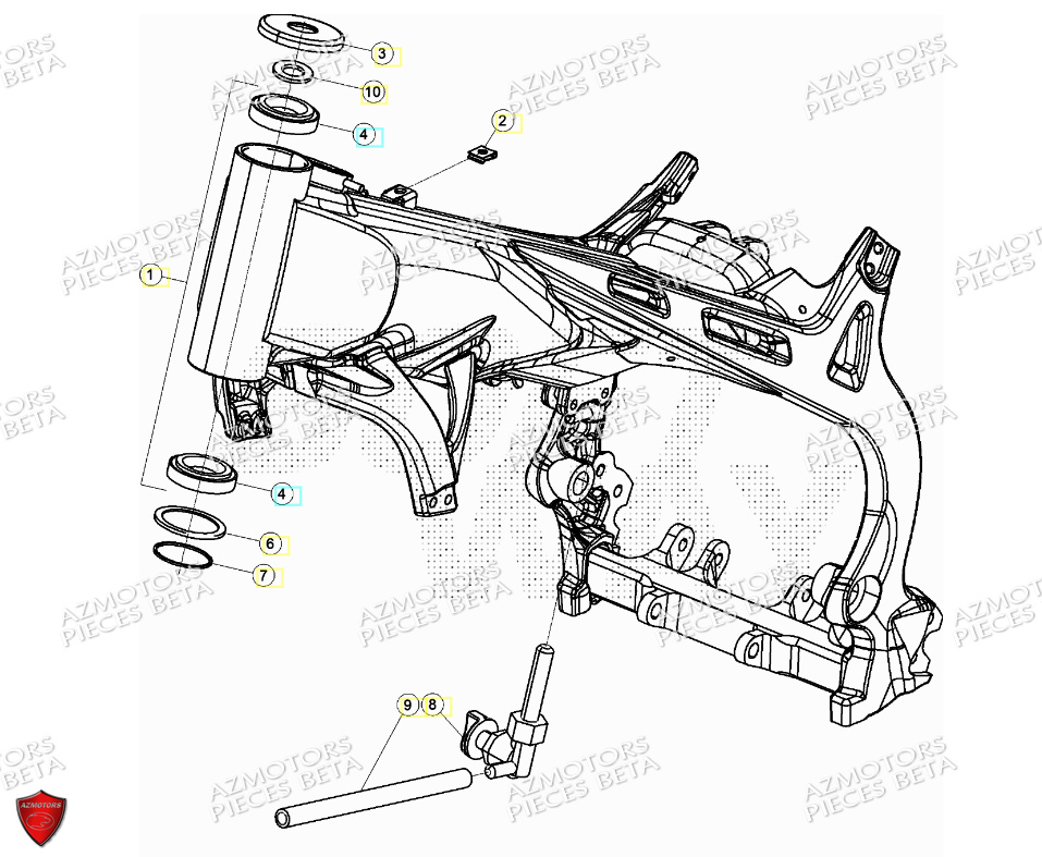 Chassis BETA Pièces Beta TRIAL EVO 125 2T 2024