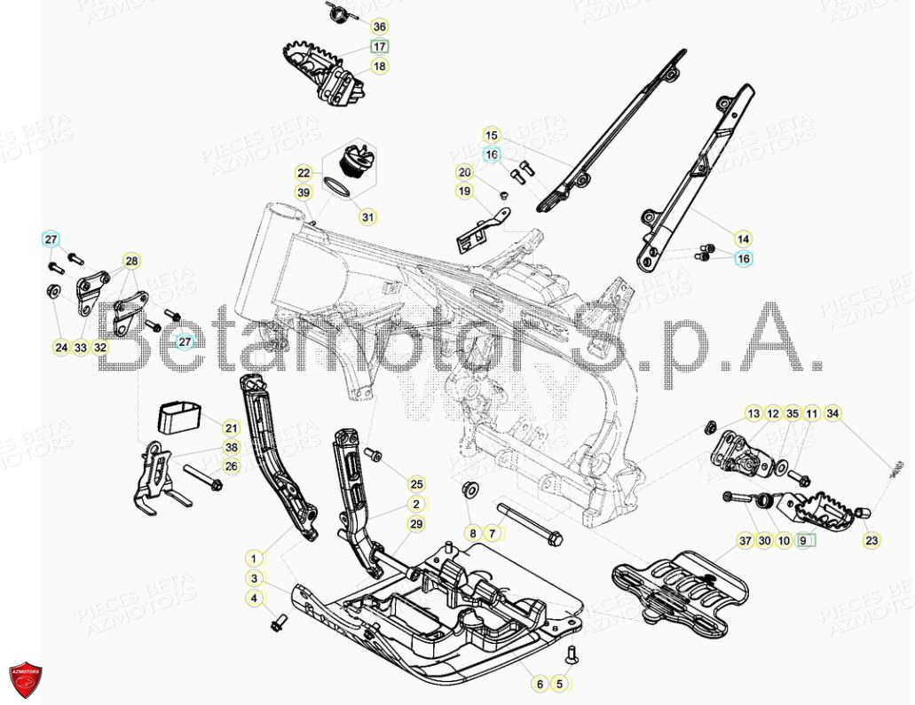 Accessoires Du Chassis BETA Pièces BETA EVO 2T -125CC- FACTORY - (2017)