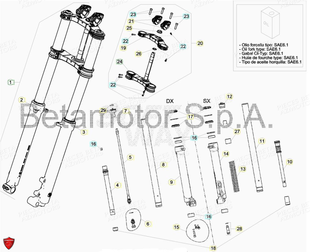 FOURCHE BETA EVO 125 2T FACTORY 2017