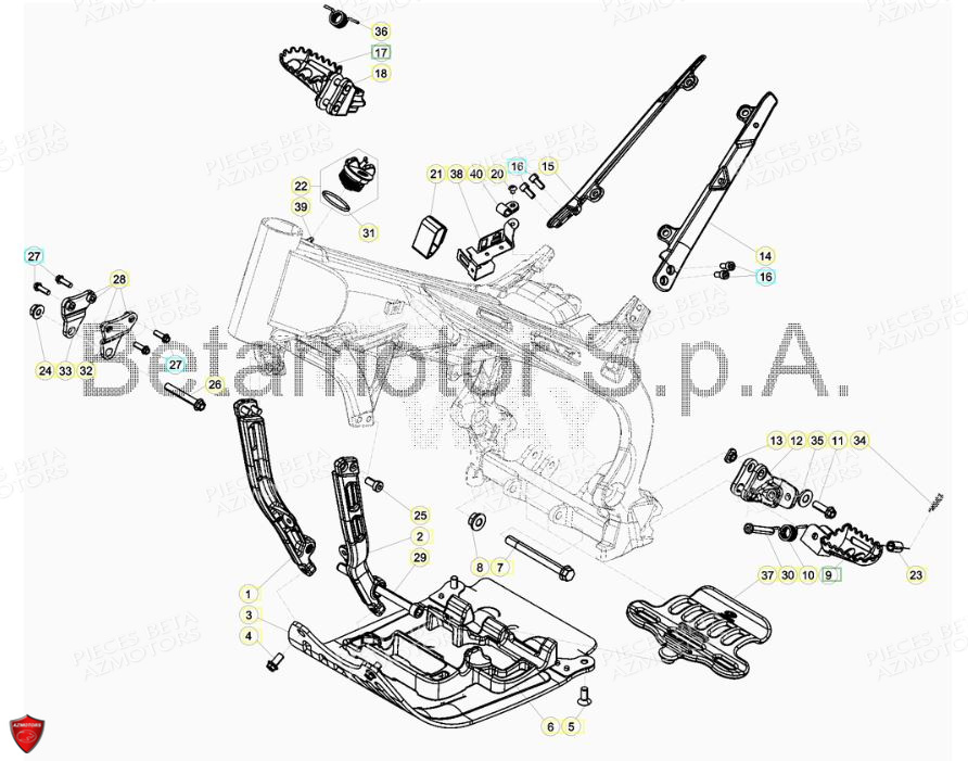 Accessoires Du Chassis BETA Pièces BETA EVO 2T -125CC- FACTORY - (2018)