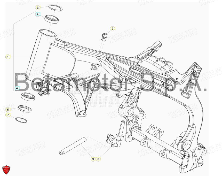 Chassis BETA Pièces BETA EVO 2T -125CC- FACTORY - (2018)