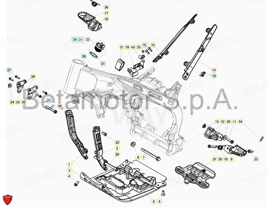 Accessoires Du Chassis BETA Pièces BETA EVO 2T -125CC- FACTORY - (2019)