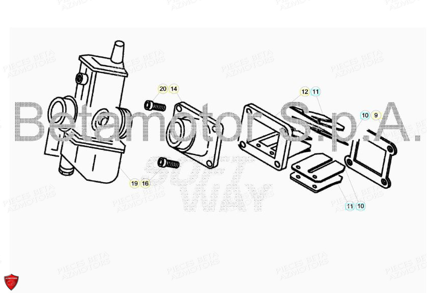 CARBURATEUR BETA EVO 125 2T FACTORY 2019