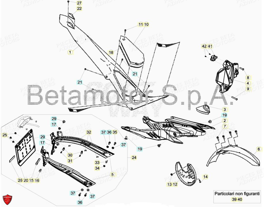 Carenages Reservoir Selle BETA Pièces BETA EVO 2T -125CC- FACTORY - (2019)