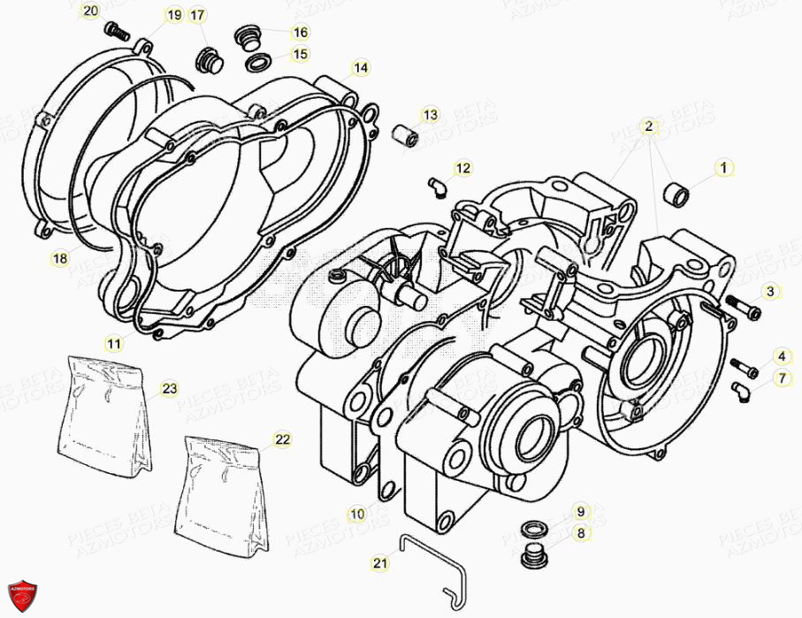 Carters BETA Pièces BETA EVO 2T -125CC- FACTORY - (2019)