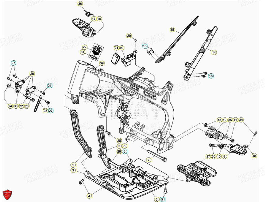 ACCESSOIRES DU CHASSIS BETA EVO 125 2T FACTORY 2020