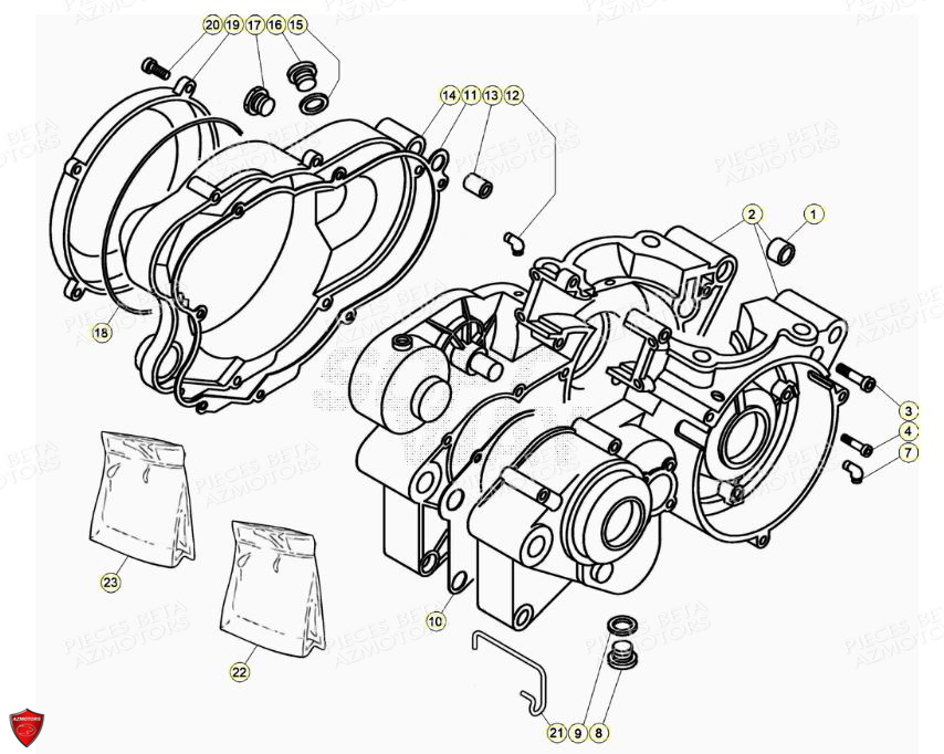 Carters BETA Pièces BETA EVO 2T -125CC- FACTORY - (2020)