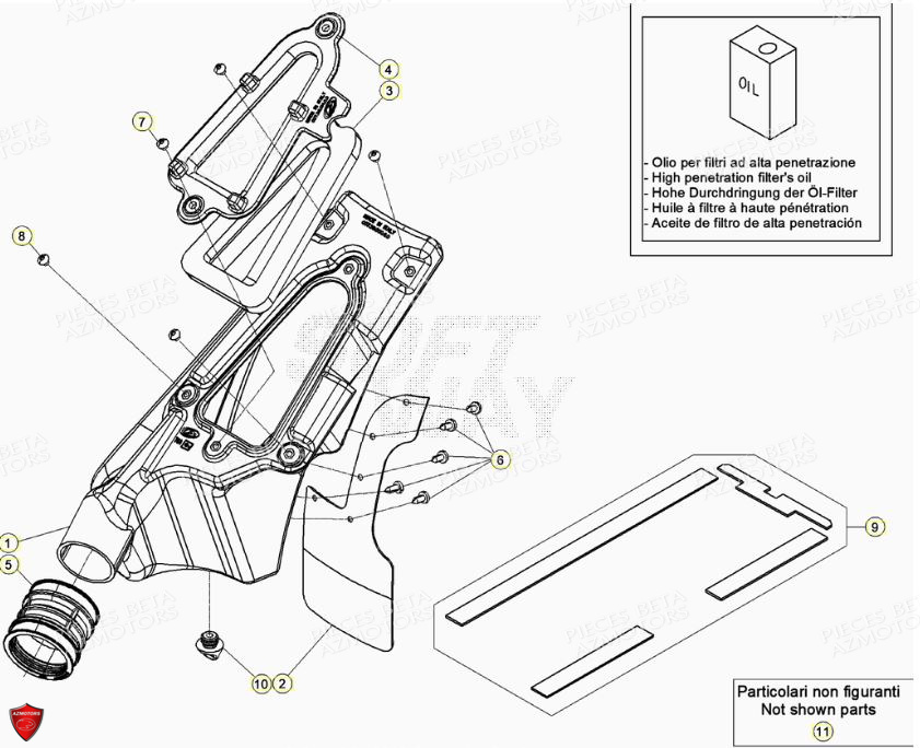 Boitier Du Filtre BETA Pièces BETA EVO 2T -125CC- FACTORY - (2021)