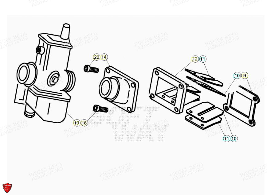 CARBURATEUR BETA EVO 125 2T FACTORY 2021