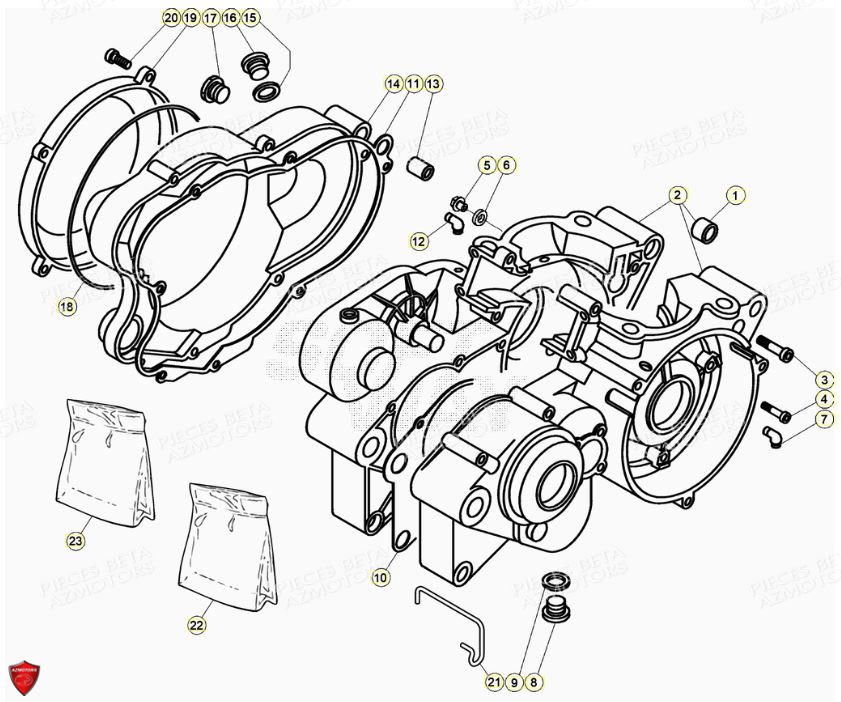 Carters BETA Pièces BETA EVO 2T -125CC- FACTORY - (2021)