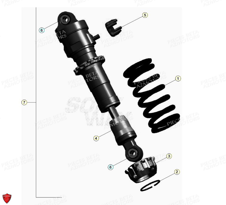 AMORTISSEUR EVO BETA EVO 125 2T FACTORY 2022