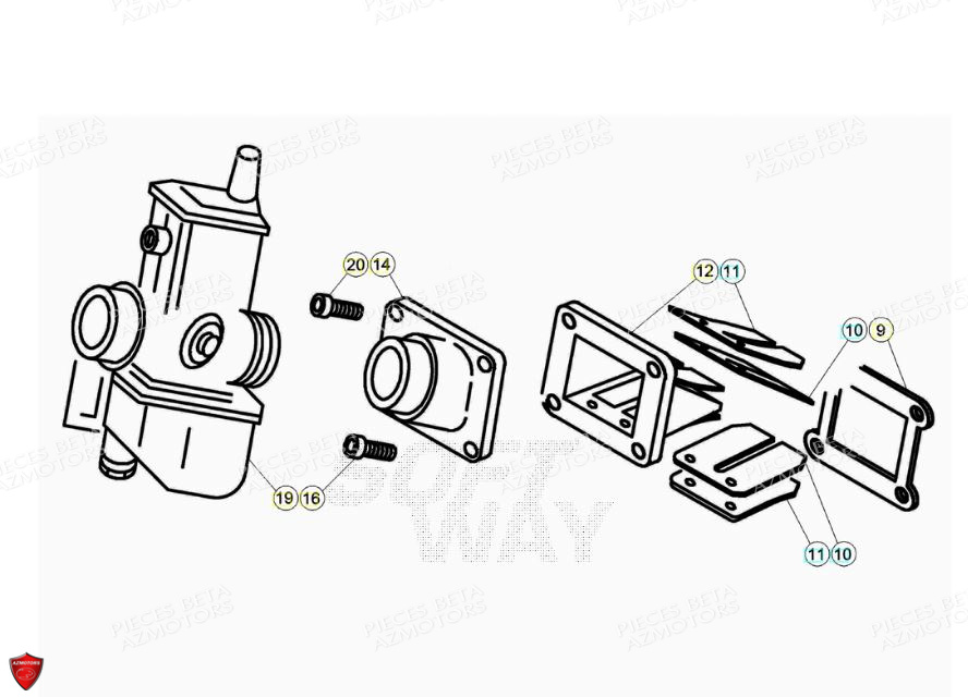 CARBURATEUR KEIHIN BETA EVO 125 2T FACTORY 2022