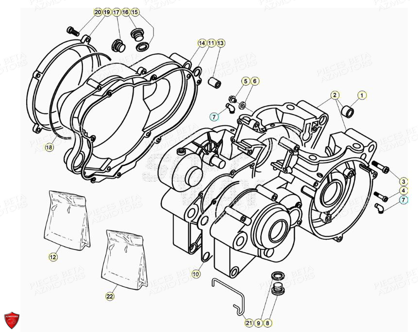 Carters BETA Pièces BETA EVO 2T -125CC- FACTORY - (2022)