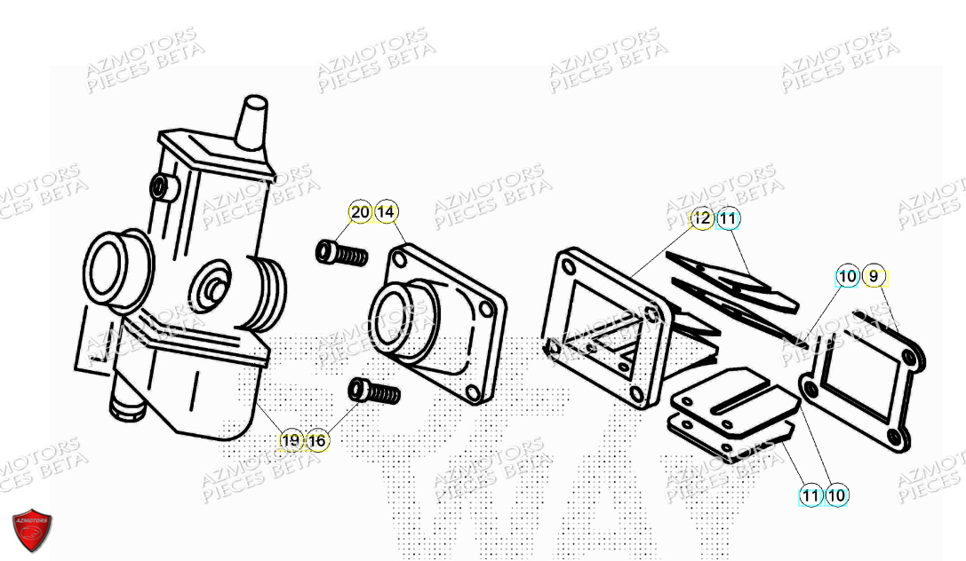 CARBURATEUR BETA EVO 125 2T FACTORY 2024