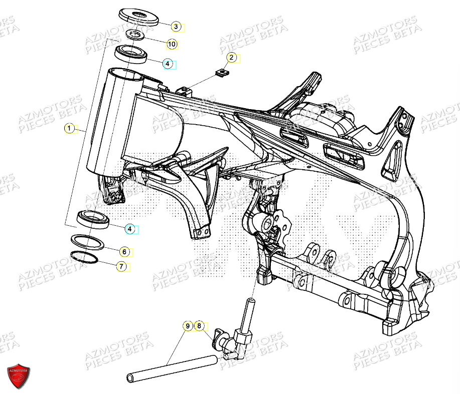 Chassis BETA Pièces Beta TRIAL EVO 125 FACTORY 2T 2024