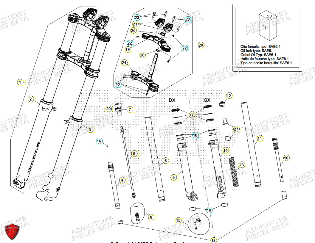 FOURCHE BETA EVO 125 2T FACTORY 2024