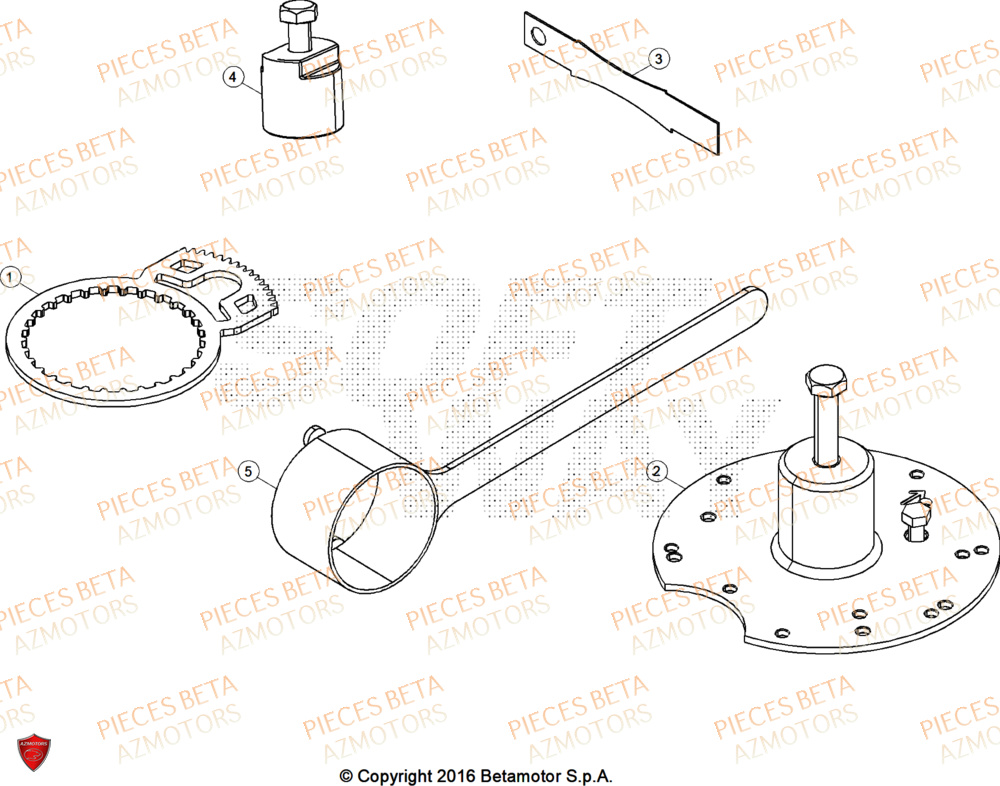 Outillage BETA Pièces Beta TRIAL EVO 200 FACTORY 2T 2024