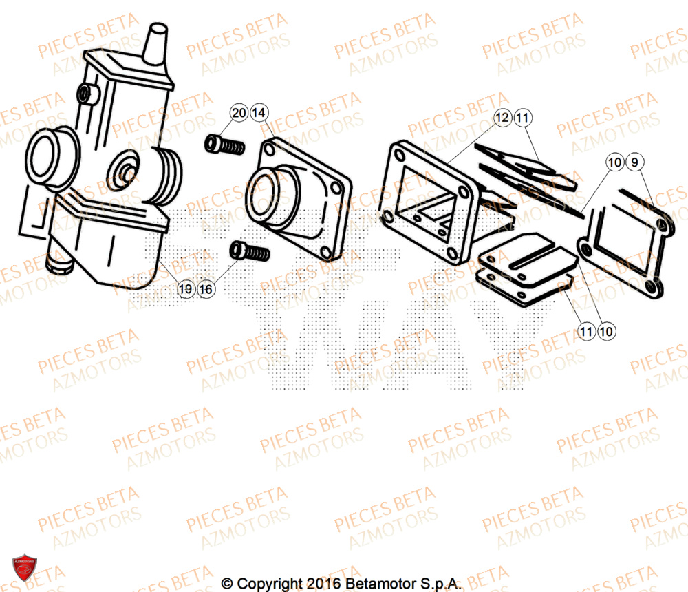 Carburateur BETA Pièces Beta TRIAL EVO 250 FACTORY 2T 2024