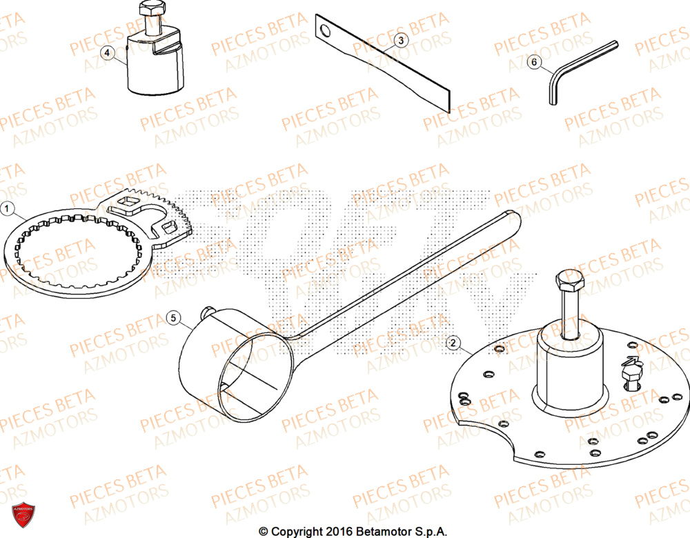 Outillage BETA Pièces Beta TRIAL EVO 250 FACTORY 2T 2024