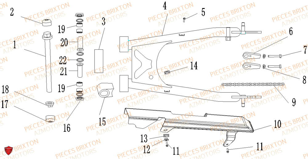 BRAS OSCILLANT BRIXTON FELSBERG 125 X