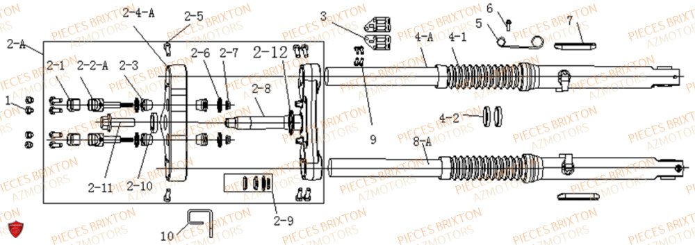 Fourche BRIXTON Pièces Brixton FELSBERG 125 X