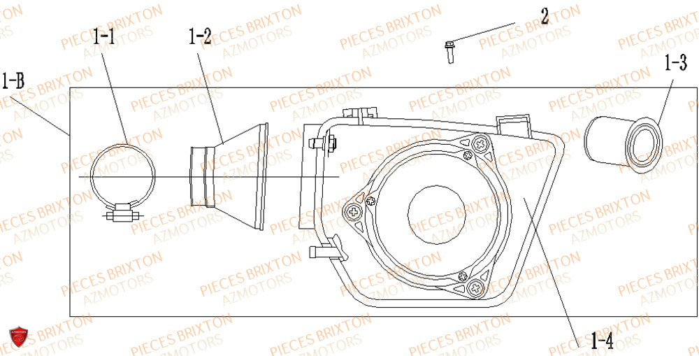 BOITIER DE FILTRE A AIR BRIXTON FELSBERG 125 XC