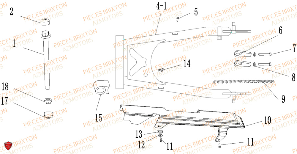 BRAS OSCILLANT BRIXTON FELSBERG 125 XC