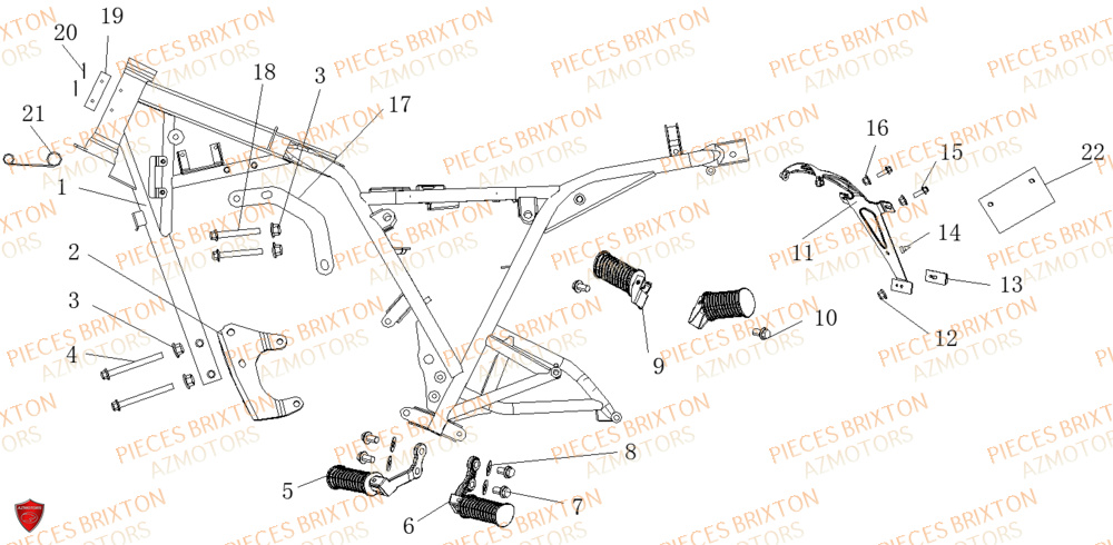 Cadre BRIXTON Pièces Brixton FELSBERG 125 XC EURO 4